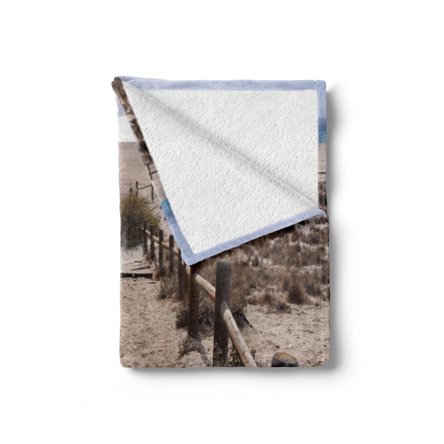 Flannel Fleece Accent Piece Soft Couch Cover for Adults Blue Beige 50 x 70 Ambesonne Beach Throw Blanket San Miguel Beach Near Gate Cape Atlantic Ocean Coast Serene Holiday Warm Relax Scene