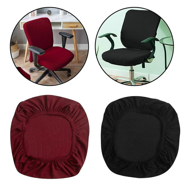 2x Office Chair Cover - Universal Stretch Desk Chair Cover Removable Chair Slipcover Anti-dust Computer Chair Slipcovers Compatible Desk Computer Chai_Gift Of G
