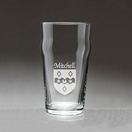 

Mitchell Irish Coat of Arms Pub Glasses - Set of 4 (Sand Etched)
