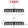 thumbnail image 3 of SNNROO 2Pcs Belt Rack, Belt Holder for Men and Women, Tie Organizer, Closet Organizer and Storage Hanger, 3 of 5