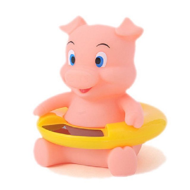 Termómetro de agua para bebé opcional Termómetro de patito con forma de animal Termómetro de agua para baño de bebé de varios dibujos animados (lechón)