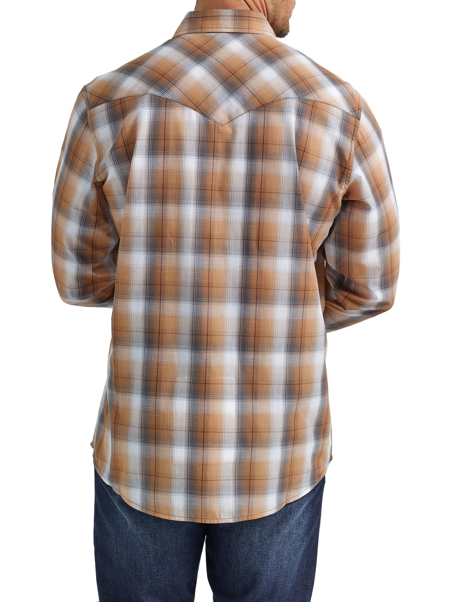 Wrangler® Men's and Big Men's Regular Fit Long Sleeve Western Shirt, Sizes S-5XL
