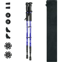 Trekking Poles Hiking Sticks,Ultralight Aluminum Trekking Poles for Hiking,Collapsible Hiking Poles for Women Men(25"–53"),Blue