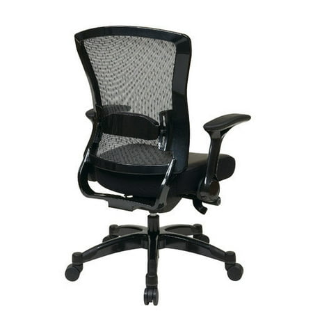 Office Star Products Space Seating Eco Leather Executive Back Chair with Flip Arms