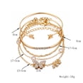 thumbnail image 2 of Juego de pulseras de cadena de oro bohemio para mujeres y niñas, múltiples capas apilables, brazalete abierto, brazalete ajustable, joyería cubana italiana para mujeres y niñas, regalo Xemadio WMPH-923, 2 of 5