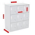 thumbnail image 3 of Locker Casillero Guardex LOCKRF Organizador Metálico De 9 Puertas Color Gris, 3 of 9