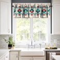 thumbnail image 3 of Aztec Valances Curtains Southwest Tribal Navajo Abstract Ethnic Geometric Print Rod Pocket Window Curtains for Living Room, Bedroom, Kitchen, Bathroom,1 Panel, 54" W x 18" L, 3 of 6