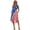 American Flag Design, variant on Sunflower Butterfly Sleeveless Sundress, with Side Pockets Summer Irregular Hem Dress for Cocktail Party and Vacation Travel