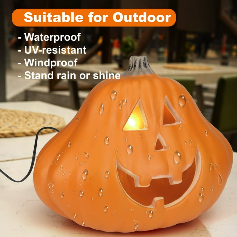 10 x 14in Halloween Pumpkin Jack o Lanterns Light Up with ETL Certified Light & Two Safety Fuse Indoor Outdoor Halloween Decorations 10 x 14in Halloween Pumpkin Jack o Lanterns Light Up with ETL Certified Light & Two Safety Fuse Indoor Outdoor Halloween Decorations