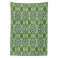 thumbnail image 2 of Lime Green Outdoor Tablecloth, Arabesque Oriental Moroccan Mandala Middle Eastern Boho Retro Pattern, Decorative Washable Fabric Picnic Tablecloth, 58 X 120 Inches, Fern Green White, by Ambesonne, 2 of 2
