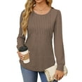 thumbnail image 2 of Fantaslook Pleated Blouses for Women Dressy Casual Long Sleeve Shirts Fall Tunic Tops, 2 of 9