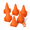 orange, variant on 36 Pack Pink 7 Inch Plastic Sports Cones for Agility Drills Practice