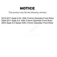thumbnail image 2 of CMX Front Disc Brake Rotors Pair for Car Saab 9-3 9-3X with 314mm Diameter Rotor K8-100452, 2 of 8
