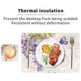 thumbnail image 6 of Square Leather Placemat Set One SizeX2 Heat-Resistant Washable Kitchen Table Decorations Butterflies and Wisteria Flowers, 6 of 8