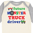 thumbnail image 4 of Inktastic Monster Truck Future Driver Boys Long Sleeve Baby Bodysuit, 4 of 5
