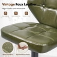 thumbnail image 3 of Daluvenix Bar Stools with Back Sets of 2 ,Modern Barstools Adjustable Faux Leather Upholstered Swivel Bar Stools, Counter Height Bar Chairs with Back for Kitchen Island,Green, 3 of 6
