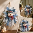thumbnail image 4 of DIY Quilted Christmas Bow Kit, Snowman Fabric Patchwork Door Decor, 18 Inch Farmhouse‑Style Beginner‑Friendly Sewing Kit for Front Door, Wall Hanging and Festive Christmas Home Decoration, 4 of 6