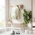 thumbnail image 5 of Umbra Flip 8 Hook Wall Mounted Coat Rack Natural, 5 of 12