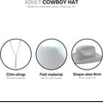 thumbnail image 5 of Cowboy Hat for Women & Men, Felt Cowgirl Hat for Adults, Western Party Dress Up Accessories, 5 of 9