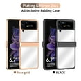 thumbnail image 2 of SaniMore for Samsung Galaxy Z Flip 4 6.7" Case, Plating Mirror 2 in 1 Folding Design for Women Girls Hard PC Ultra-Thin Lightweight Shockproof Protective Cover for Samsung Z Flip 4, Rosegold, 2 of 8