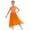 Orange, variant on TTAO Kids Girls Sleeveless Lyrical Dance Dress Sparkly Ballet Skirted Leotard Modern Contemporary Dance Dress Black 6