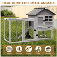 thumbnail image 6 of Rabbit Hutch Outdoor Bunny Hutch Indoor Rabbit Cage Wooden Habitat Small Animal Pet Poultry Cage, 6 of 8
