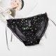 thumbnail image 2 of Gibobby Ropa interior bikini elástica para mujer Bragas lindas de encaje para mujer, bragas sin costuras de cintura , bragas sexis de malla transparente ultrafinas y calientes(Negro， M), 2 of 3