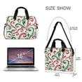 thumbnail image 3 of 16" Laptop Briefcase for Work Travel Laptop Shoulder Bag Carrying Handbag Laptop Case Red and Green Candy-cane, 3 of 8