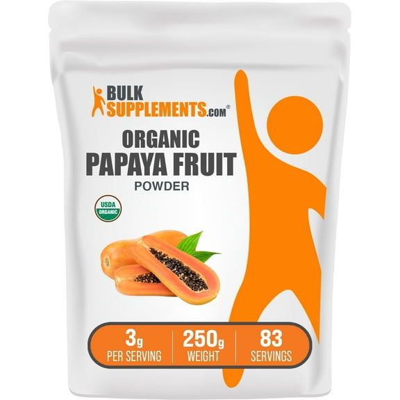 BulkSupplements Papaya Fruit Powder - 3g per Serving - 250 Grams (8.8 oz) - 83 Servings