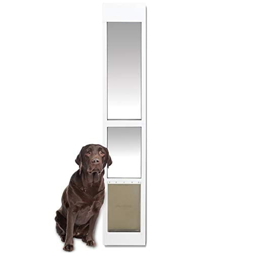 PetSafe 2-Piece Sliding Glass Pet Door for Apartments or Rentals, 76 13/16-Inch to 81-Inch, White, Large