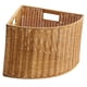 thumbnail image 1 of Cesta de almacenamiento de esquina con espacio estrecho, caja de almacenamiento triangular versátil tejida para regalos Mango lateral, 1 of 8