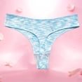 thumbnail image 5 of IFNWSV Womens Thong Underwear Low Rise Ribbed Breathable Stretch Panties for Women Comfort Fit Daily Wear Blue XL, 5 of 5