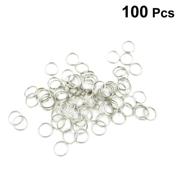 Sparsain 100pcs 10mm OD Stainless Steel Split Rings for Key Chains for DIY Craft Making