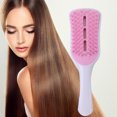 thumbnail image 3 of Peine antiestático Cepillo para el cabello con masaje hueco Herramienta de peluquería (Blanco) Tmvgtek cuidado belleza, 3 of 9