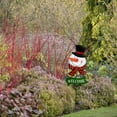 thumbnail image 6 of YUMBOR 10” x 34” Hand-Painted Metal Christmas Snowman Yard Signs, 6 of 6