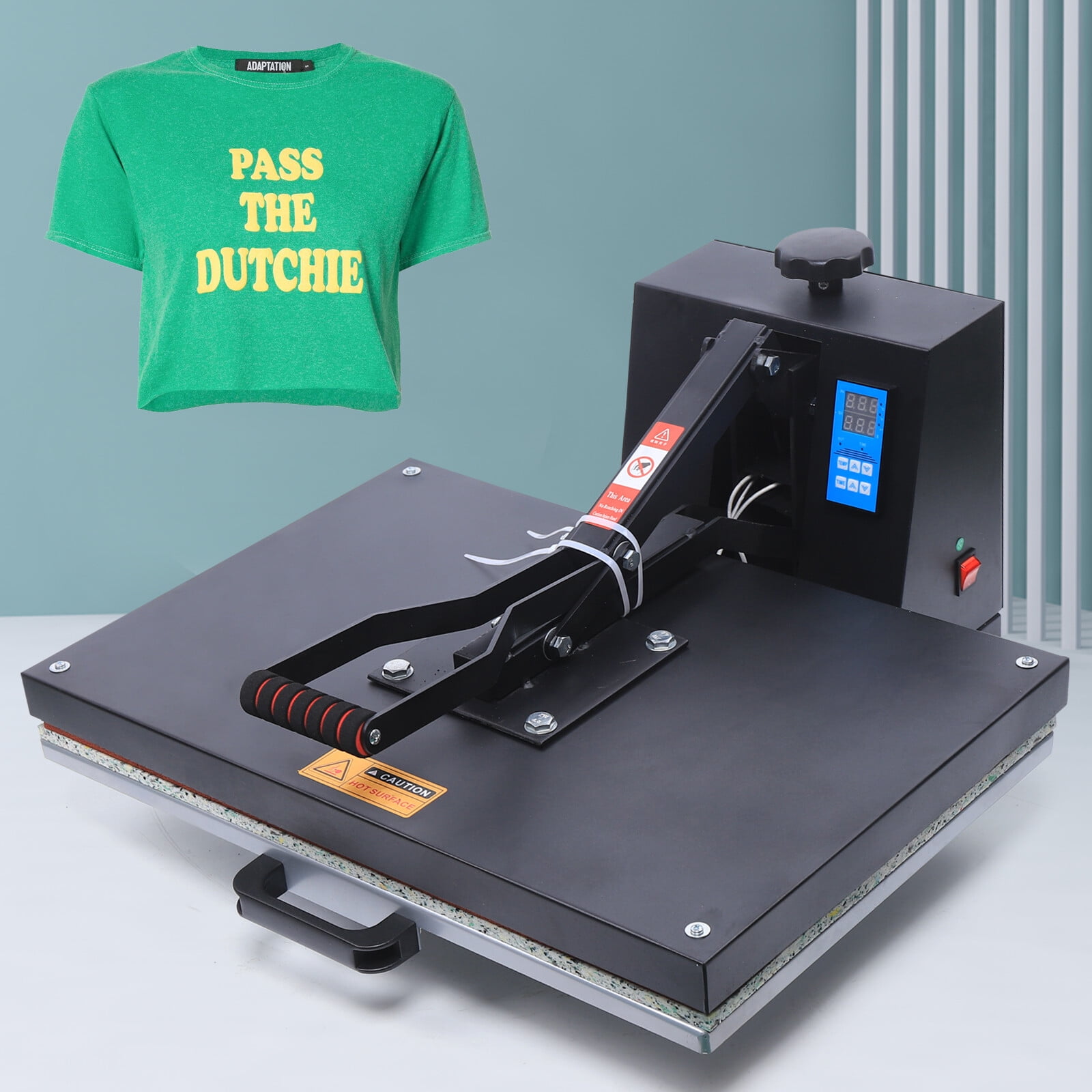 16 X 24in Heat Press Machine, Time and Temperature Adjustable, Automatic Thermostat, 1800W Flat Plate Heat Press for Clothes, Pillows 110V