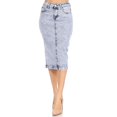 thumbnail image 5 of Fashion2Love Women's Juniors/Plus Size Middle Length Stretch Denim Skirt, 5 of 6