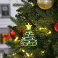 thumbnail image 3 of Mr. Christmas 5" Nostalgic Ceramic Lit Tree Ornament, Green, 3 of 4