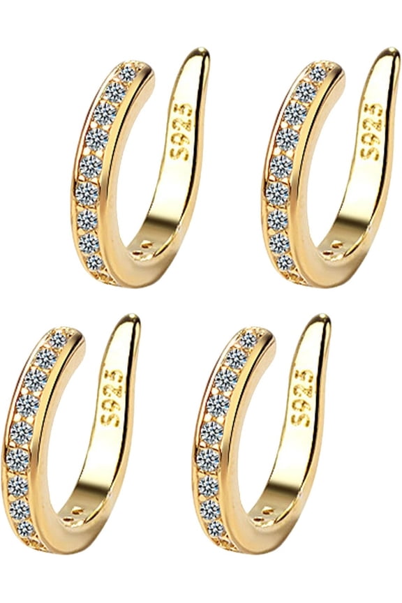 Fixura Ear Clips, Zafiller Ear Clip, Ear Corrector Clips, Thin Chunky Ear Cuffs Non Piercing for Women