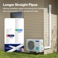 thumbnail image 3 of DELLA 4" 16Ft Mini Split Line Set Cover with Flexible Duct, Decorative PVC Lineset Cover Kit, Paintable for Air Conditioner, Central AC, HAVC & Heat Pumps Systems Tubing Cover, White, 3 of 7