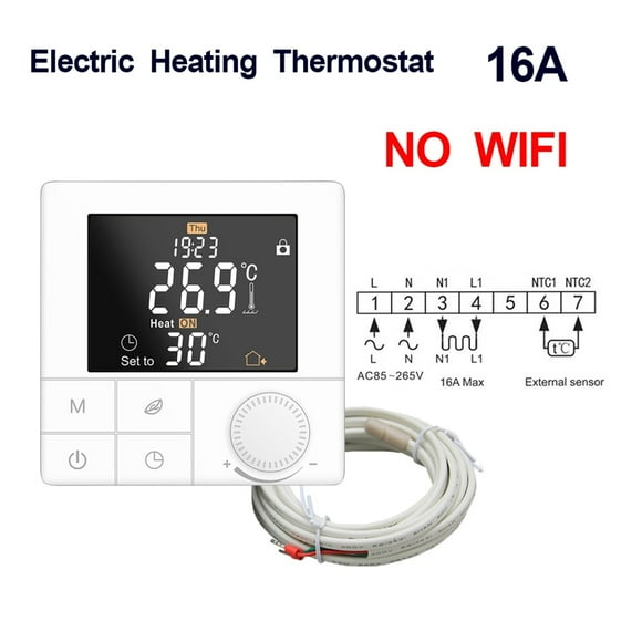 Tuya Smart Wifi Temperature Thermostat Warm Floor Heating Controller Alexa Voice Digital ProgramBoiler Thermoregulator ,Easy to Install