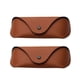thumbnail image 1 of 2pcs Glasses Cases Classic Oxford Cloth Lichee Grain Anti-pressure Sunglasses Box (Brown), 1 of 4