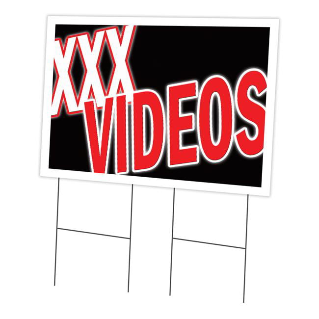 SignMission C-1216-DS-Xxx Videos 12 x 16 in. Xxx Videos Yard Sign & Stake -  Walmart.com