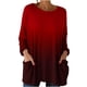 thumbnail image 3 of TaTaai 2026 Fall Womens Gradient Long Sleeve Tee Round Neck Loose Blouse With Pockets Casual Solid Color Fashion Top Soft Stretchy Polyester Daily Gift, 3 of 7