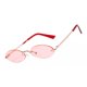 thumbnail image 5 of de sol sin marco unisex ovadas pequeñas Protección UV400 para conducir, rojo Zulema Gafas de sol ovales pequeñas unisex, 5 of 8