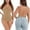 Beige, variant on Womens Body Suit Clearance Sleeveless Sexy Casual Body Suits Ribbed Soft Stretchy Body Suit Seamless Slim Fit Extender Bodysuits Limited Promotion