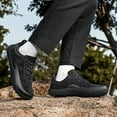 thumbnail image 3 of Rokment Mens Fashion Sneakers 2026 Spring Fall Color Block Breathable Wide Width Non Slip Hiking Shoes Casual Lace up Construction Work Walking Ankle Booties Black Size 8, 3 of 8