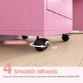 thumbnail image 3 of DreamCurship Beauty Salon Trolley Cart, Salon Cabinet with 360°Wheels, 3 Drawer, 6 Tool Holders, Barber Hair Stations for Salon Beauty Spa, Pink, 3 of 8