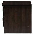 thumbnail image 4 of Baxton Studio Colburn Table de Chevet Moderne et Contemporaine à 2 Tiroirs Finition Brun Foncé, 4 of 4