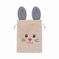thumbnail image 2 of Easter Bunny Gift Bag Burlap Drawstring Pouch, Fluffy Ear Candy Treat Bag for Spring Party, Reusable Jute Goodie Bag for Egg Hunt, Cute Rabbit Favor Bag for Childs Birthday Holiday Decoration Set, 2 of 6
